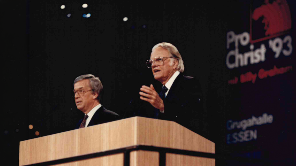 Billy Graham bei ProChrist '93 in Essen.